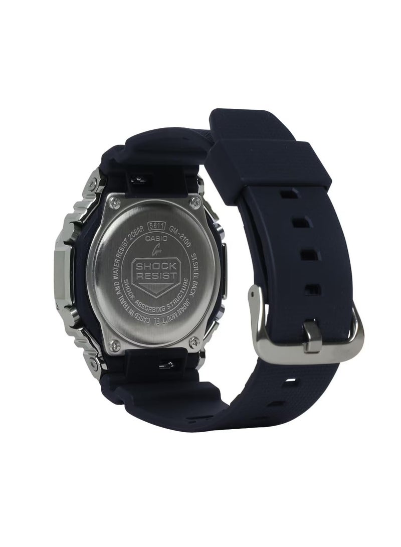 كاسيو ساعة كاسيو جي-شوك، مثمنة الشكل، مغطاة بالمعادن، بسوار من الراتنج الأسود، GM2100-1A، سوداء، مقاس واحد، رياضية - Image 4