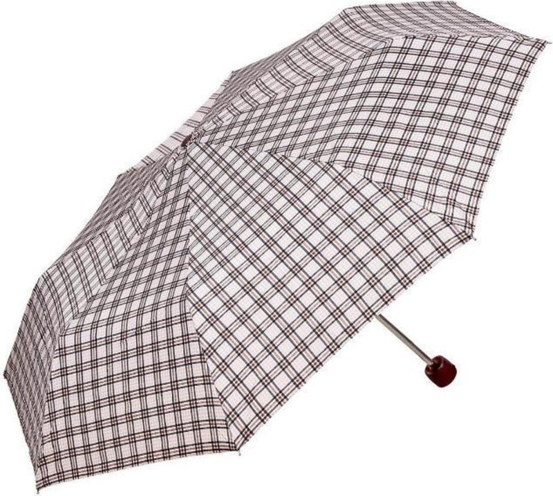 April Snotline Women's Umbrella Super Mini Plaid Pattern Beige 08L 