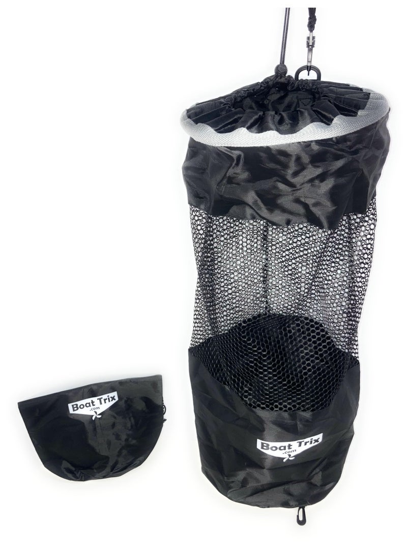BOAT TRIX.com Boat Trash Bag Can Reuseable Washable Mesh and NylonPolyester by Boat Trix Multiple Sizes and Models Slim Line Large 