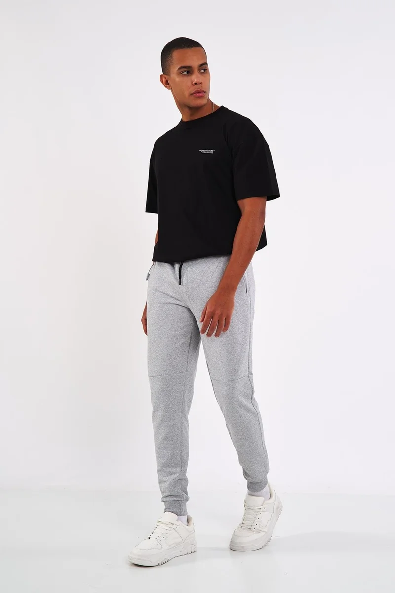 mmetalic Black-Navy-Grey-Anthracite Men's Elastic Leg 4-Pack Tracksuit Bottoms