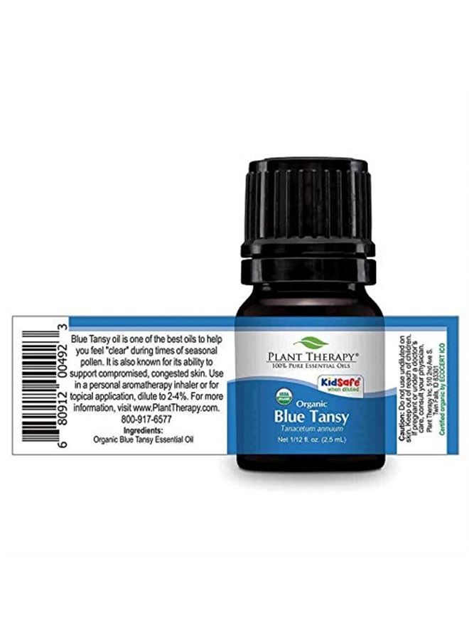Plant Therapy Organic Blue Tansy Essential Oil 100% Pure, Undiluted, Natural Aromatherapy, Therapeutic Grade 2.5 mL (1/12 oz) - Image 2