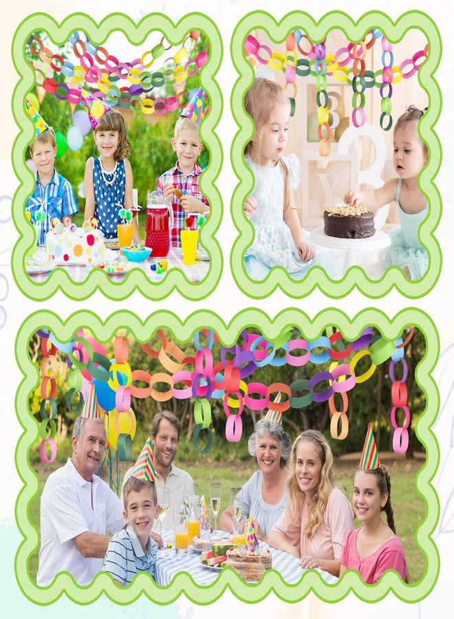 Morcheiong 600Pcs Paper Chains Bright Color Paper Strips for Classroom Home Party Decoration Supplies - Image 5