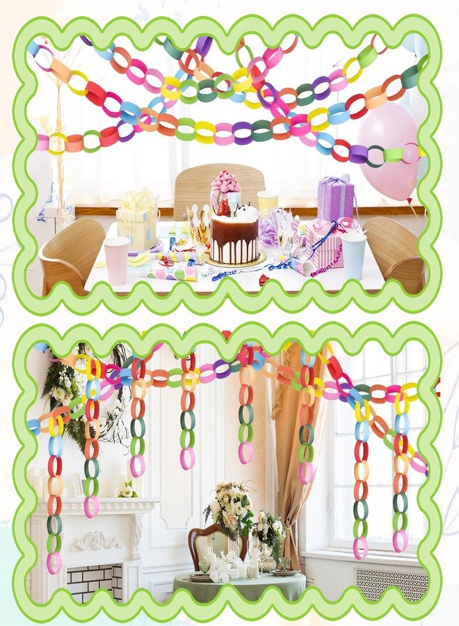 Morcheiong 600Pcs Paper Chains Bright Color Paper Strips for Classroom Home Party Decoration Supplies - Image 4
