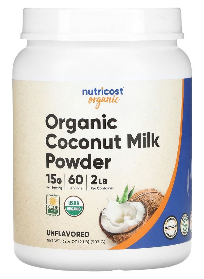 Nutricost Organic Coconut Milk Powder Unflavored 2 lbs (907 g)