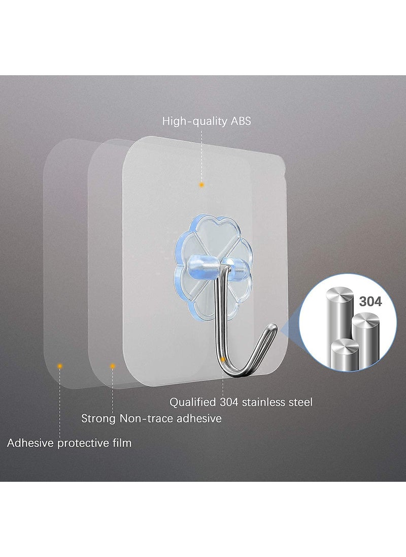 TOP SELECT Top Select Adhesive Hooks for Wall Heavy Duty Wall Hanger Sticky Hook Hanger Hooks for Wall Sticky Wall Hook for Hangers Bedroom Bathroom hangings Pack of 10  - Image 3