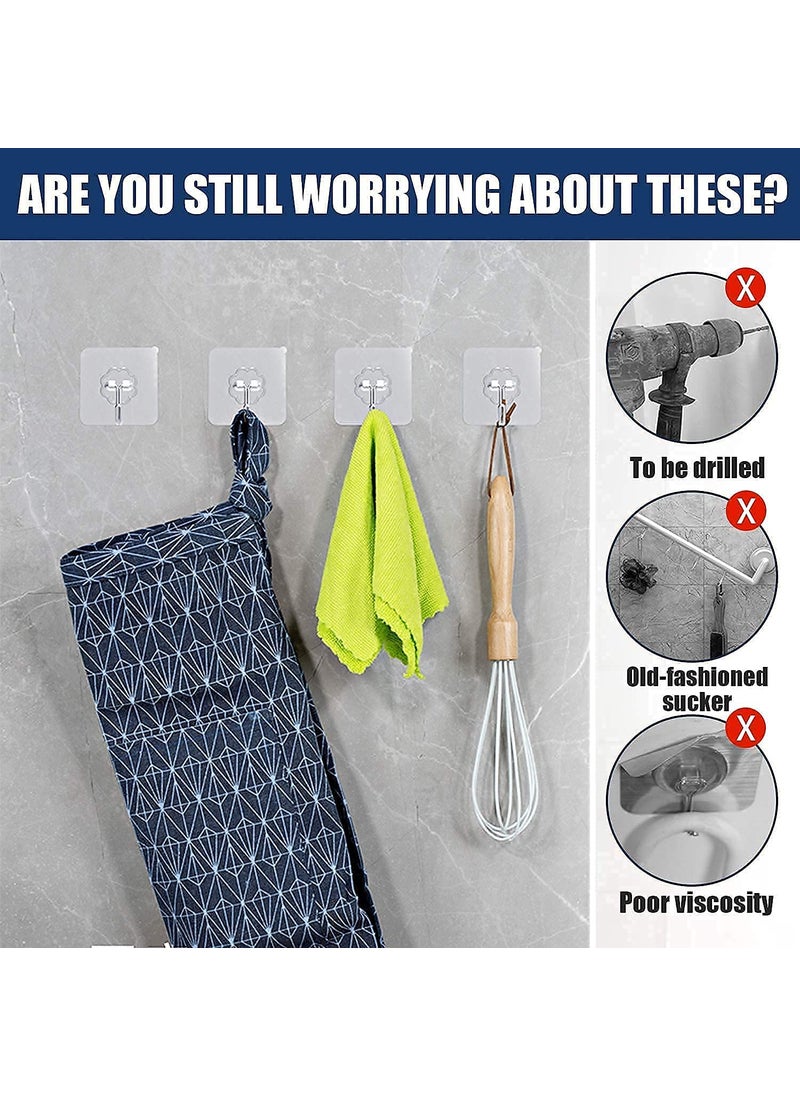 TOP SELECT Top Select Adhesive Hooks for Wall Heavy Duty Wall Hanger Sticky Hook Hanger Hooks for Wall Sticky Wall Hook for Hangers Bedroom Bathroom hangings Pack of 10  - Image 2