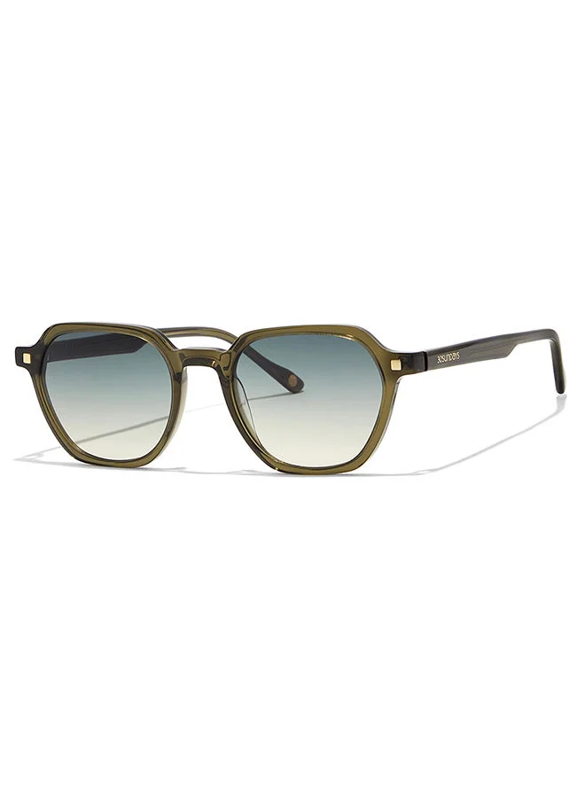 30Sundays 30Sundays RIVER,Women Sunglasses, Geometric Sunglasses, UV Protection: UV400 (Green,Green)