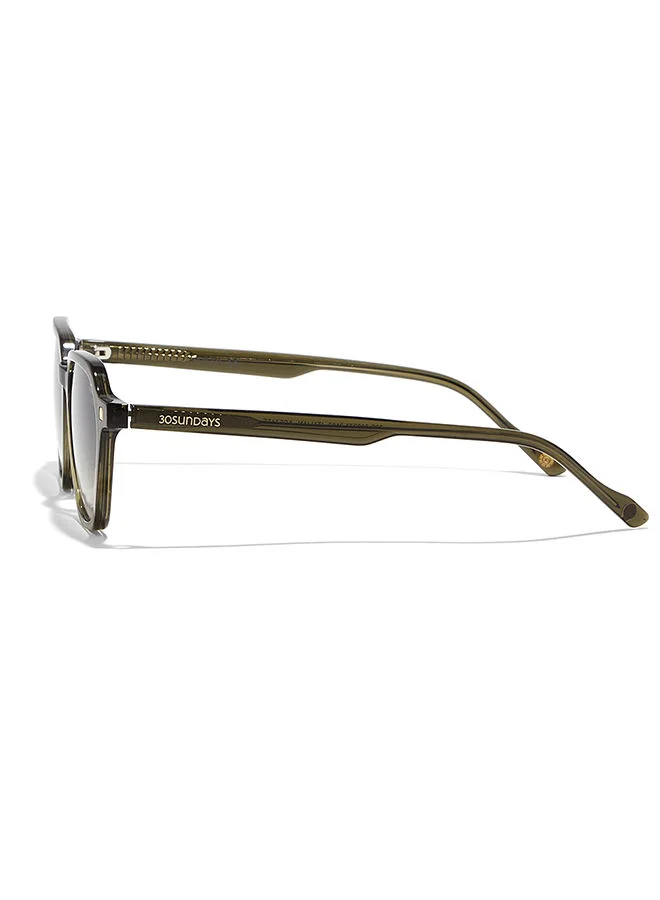 30Sundays 30Sundays RIVER,Women Sunglasses, Geometric Sunglasses, UV Protection: UV400 (Green,Green)