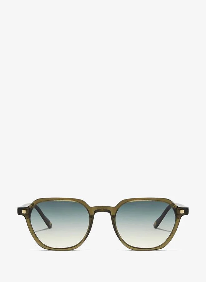 30sundays 30Sundays RIVER,Women Sunglasses, Geometric Sunglasses, UV Protection: UV400 (Green,Green)