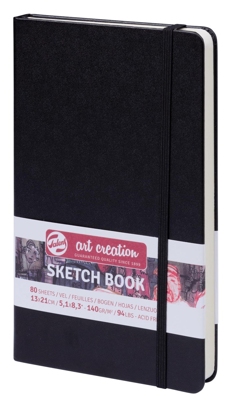 Talens Art Creation Sketchbook 80 Sheets 13 cm x 21 cm Black