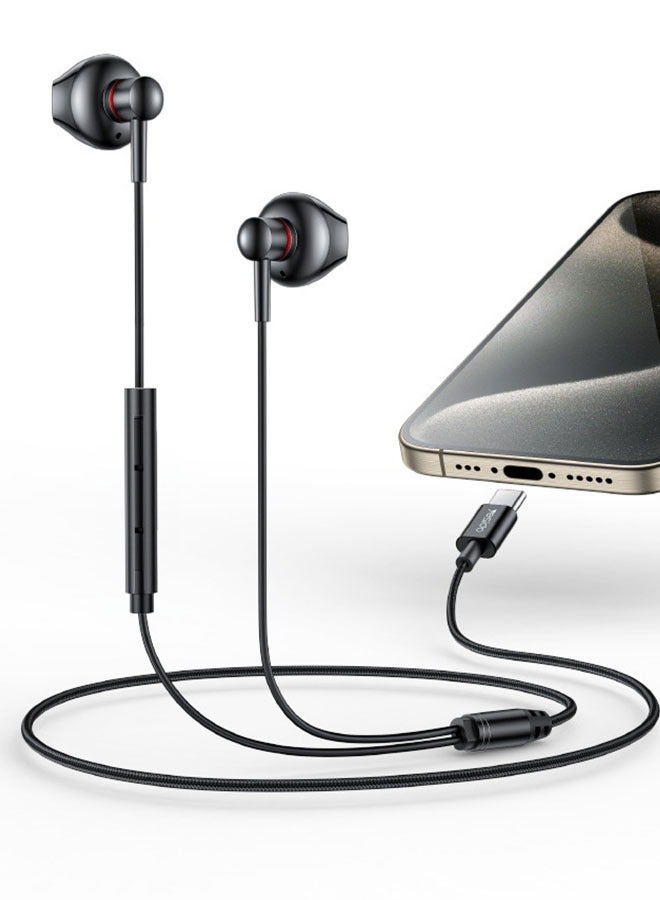 Yesido TYPE-C Metal Wired Headphones For IPhone 15/15 Plus/15 Pro/15 Pro Max, Samsung S23/S23 Ultra, S22/S22 Ultra, S21, A04, Redmi Note 12/12 Pro, Oneplus. - Image 1