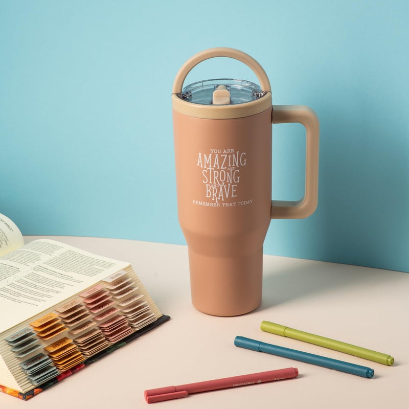 DIVERSEBEE 30 oz Insulated Stainless Steel Tumbler with Lid, Inspirational Birthday Thank You Gifts for Women, Mom, Wife, Girlfriend, Teacher, Her, Nurses, Best Friend, Travel Mug (Mocha) - Image 3