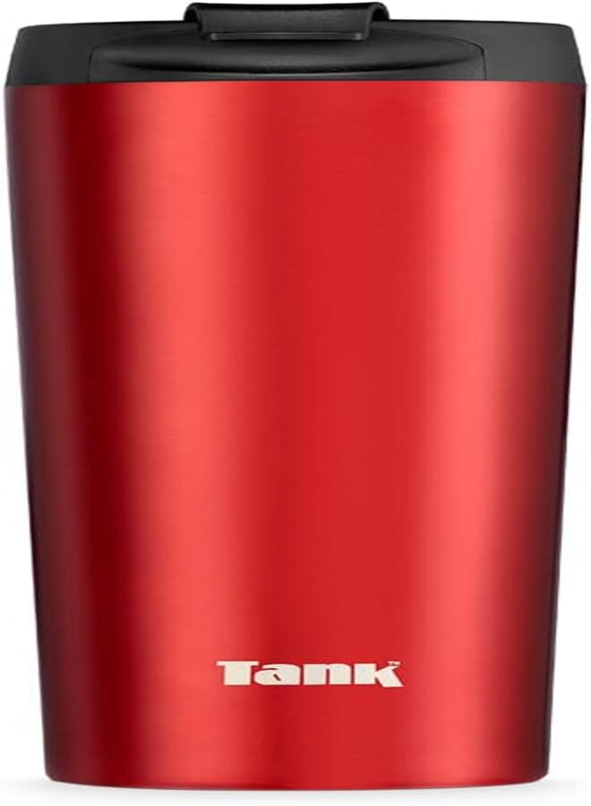 Tank Stainless Steel Tumbler 450mL, Flip Cap Lid, Up to 6HRs Hot, Red