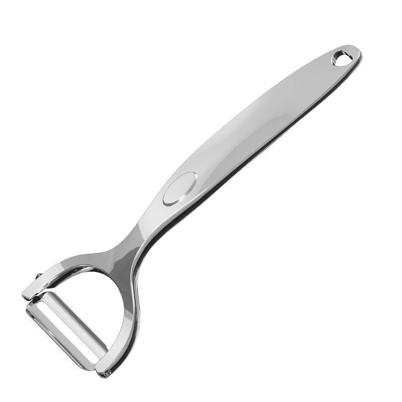 Stainless steel peeler three-piece potato peeler smiley face wipers duck hair clip running Jianghu stall fruit knife Flat peeler (zinc alloy) 