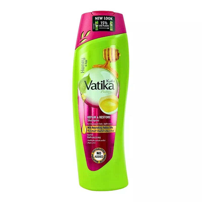 Vatika Honey and Egg Extract Repair and Restore Shampoo For Damaged Hairs- 400ml