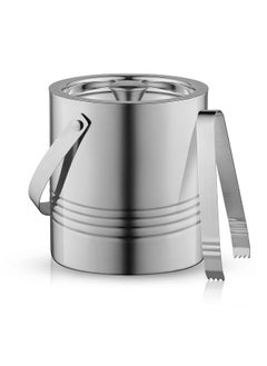 JoyJolt Metal Double Wall Ice Bucket with Lid, Ice Tongs and Strainer. 3L Insulated Ice Bucket for Cocktail Bar, Wine, Home Bar Accessories, Parties, Champagne Bucket. Stainless Steel Ice Buckets - pzsku/Z8920986465D60B2DA712Z/45/_/1740118444/cc20d1a1-b248-44a4-84b9-b8e82a5cb793