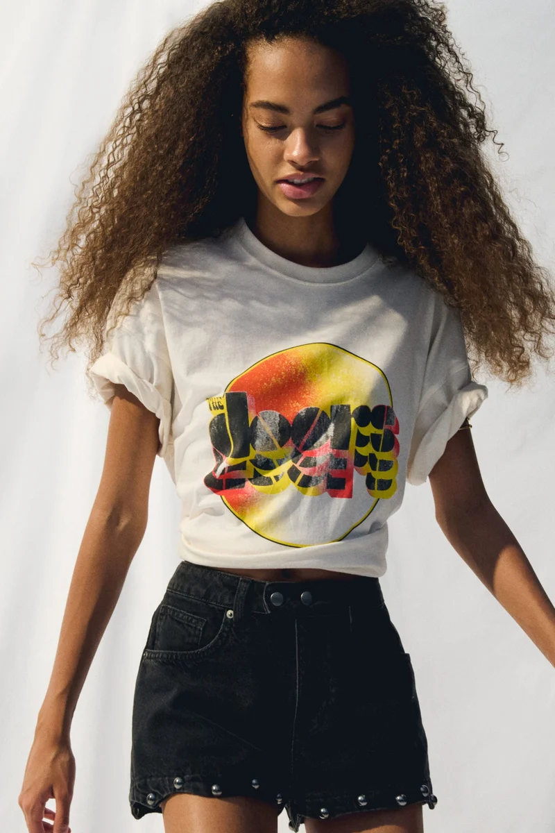 H&M Studded denim shorts