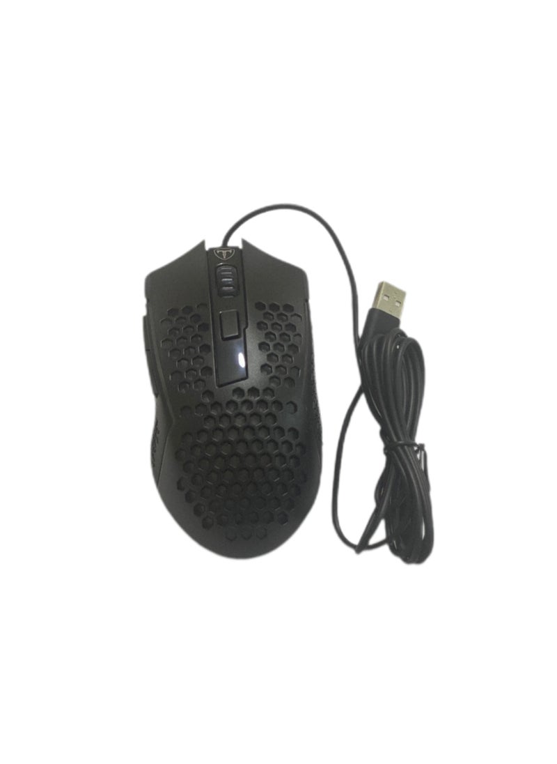 T-DAGGER - T-Dagger TGM114 Tonscrap Gaming Mouse – 4-Level DPI – RGB Backlight – Ergonomic Grip – Honeycomb Lightweight Design – Black - Image 1