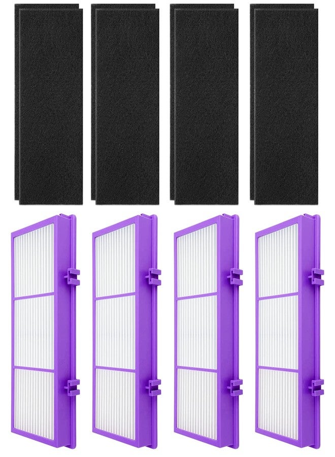 Funmit HAPF30AT-Total Air HEPA Type Filter Compatible with Holmes AER1 Aller-gen Remover Filter for HAPF300AP-U4 and HAP242-NU, Funmit 4 True HEPA Filters & 8 Activated Carbon Pre-Filters, Purple - Image 1