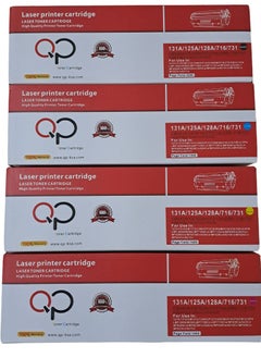 QP Compatible 131A toner Set For Use In Laser HP and Canon 731 Printers .pro 200 1215 /125A/128A/131A-CB540A/541/542/543-CE320A/321/322/323/CF210/211/212/213- CP1215/1515/PRO 200/M251/276/- LBP 5050  - Image 1