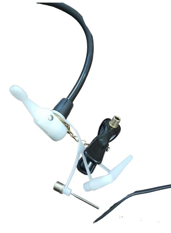 pump Bike Football Aluminium Alloy American British Valve Portable Air Pump Inflator 30x5x3cm - Image 2