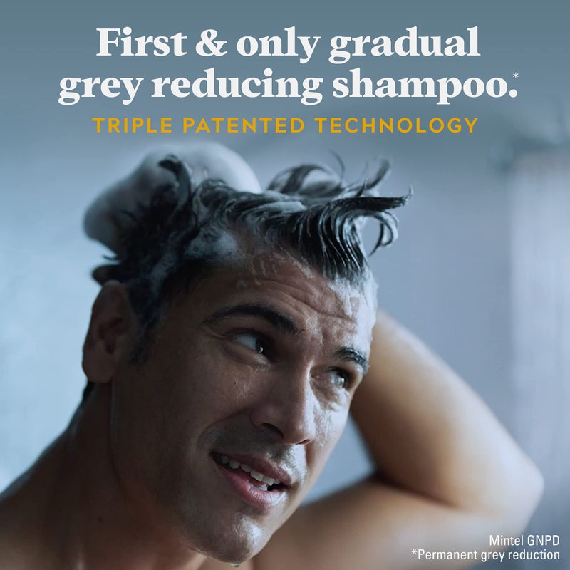 Just For Men مجموعة Just for Men Control GX، شامبو وبلسم 2 في 1 لتقليل الشعر الرمادي وغسل الشارب واللحية، يلون الشعر الرمادي تدريجياً، زجاجات سعة 4 أونصات - Image 3