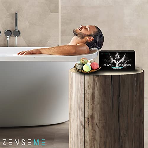 ZenseMe Bath Bombs for Men, Gift Set of 8 Scented Organic Handmade Bath Bombs of 2.5 oz with Natural Essential Oils for Boyfriend, Husband, Father or Friend, by ZenseMe - Image 5
