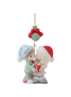 Precious Moments Precious Moments 241004 Our First Christmas Together Dated 2024 Couple Bisque Porcelain Ornament 