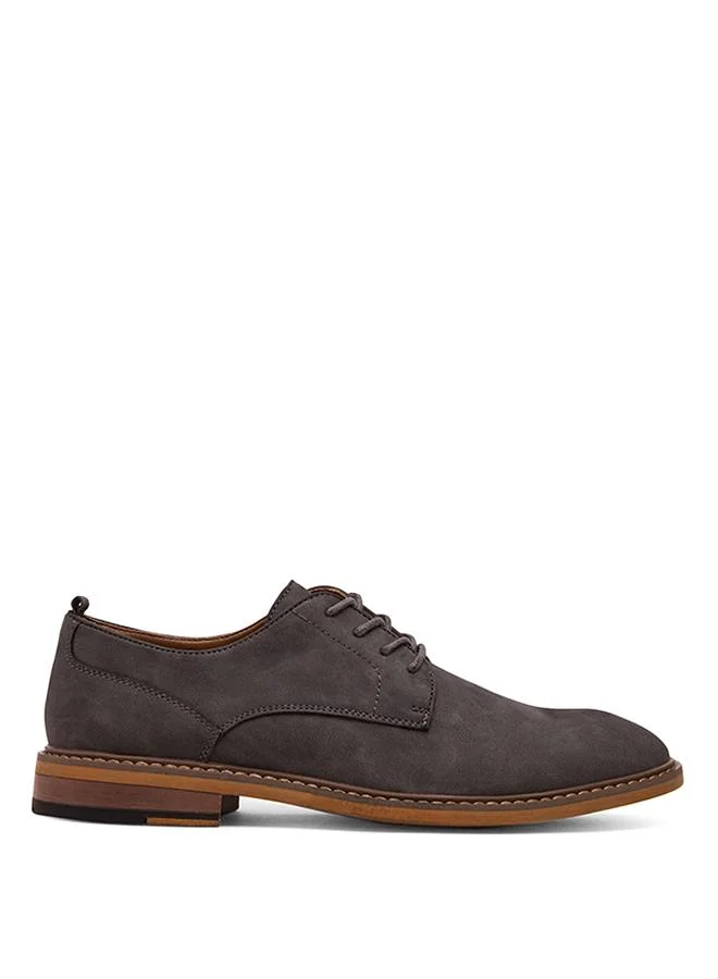 Mearnest Grey Men's Lace-Up Shoes
