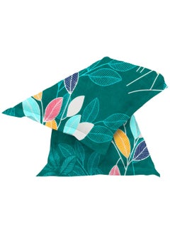 VAS COLLECTIONS VAS COLLECTIONS 350TC Floral Cotton AC Comforter Set King Size Double Bed with 1 Flat bedsheet Two Pillow Covers 4 Pieces Bedding Set 90x95 inches Dark Greens  - Image 4