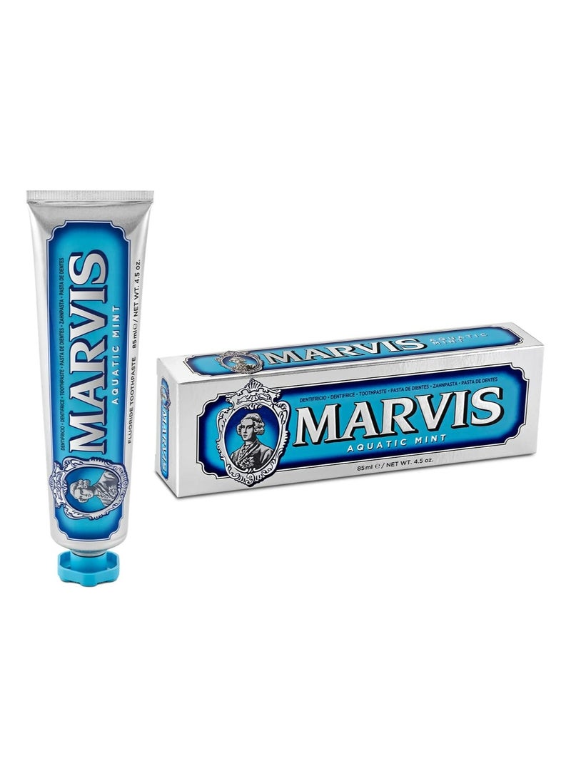 Marvis Aquatic Mint Toothpaste 85ml – Whitening, Fresh Breath, Premium Italian Toothpaste - Image 1