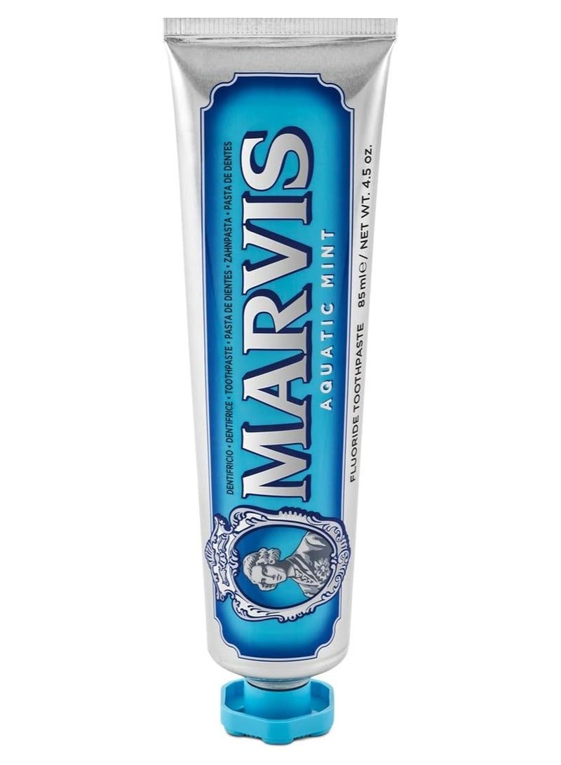 Marvis Aquatic Mint Toothpaste 85ml – Whitening, Fresh Breath, Premium Italian Toothpaste - Image 2