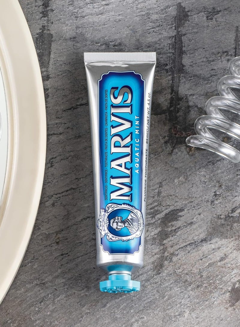 Marvis Aquatic Mint Toothpaste 85ml – Whitening, Fresh Breath, Premium Italian Toothpaste - Image 3