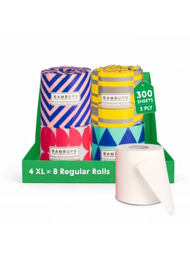 Toilet Roll, 4 Rolls (300 sheets - 3 ply), China