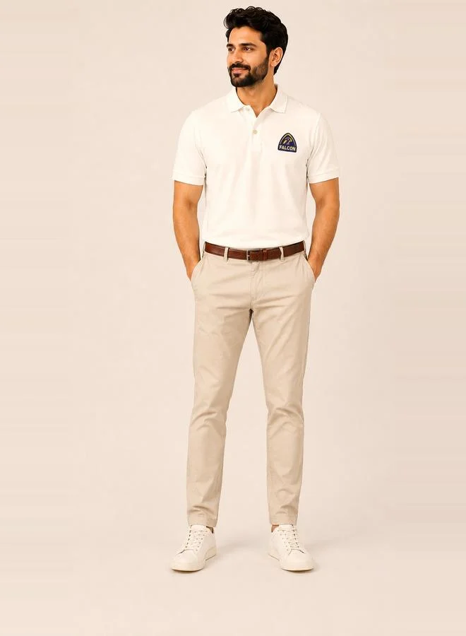 تايك تو White Falcon Logo Short Sleeves Polo T-Shirt By Falcon