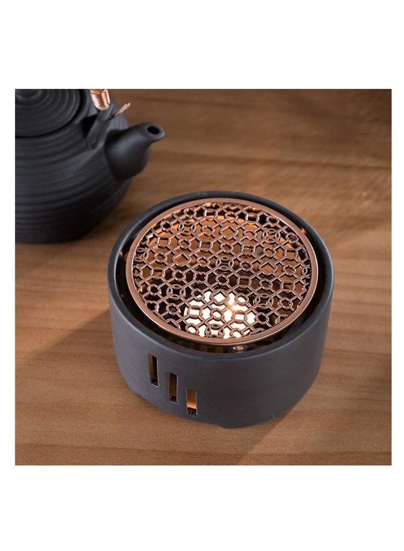 SYOSI Ceramic Teapot Warmer Tea Coffee Base for Borosilicate Glass Cast Iron Without Candle Heating Heatproof Dish Warming Tools Stainless Steel and Warm Tool - Image 3