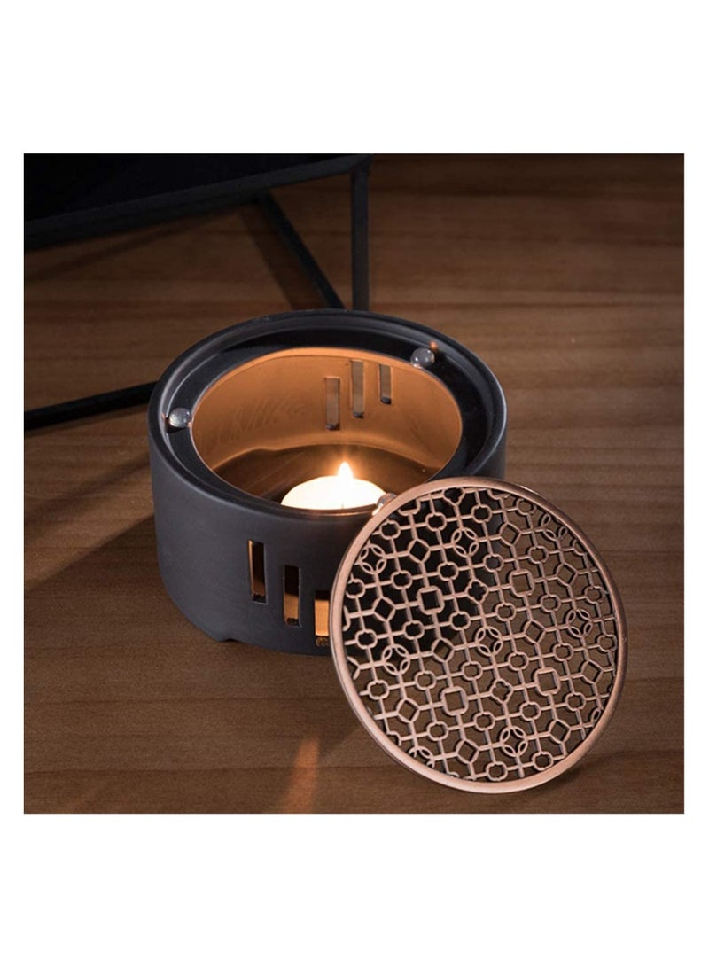 SYOSI Ceramic Teapot Warmer Tea Coffee Base for Borosilicate Glass Cast Iron Without Candle Heating Heatproof Dish Warming Tools Stainless Steel and Warm Tool - Image 4