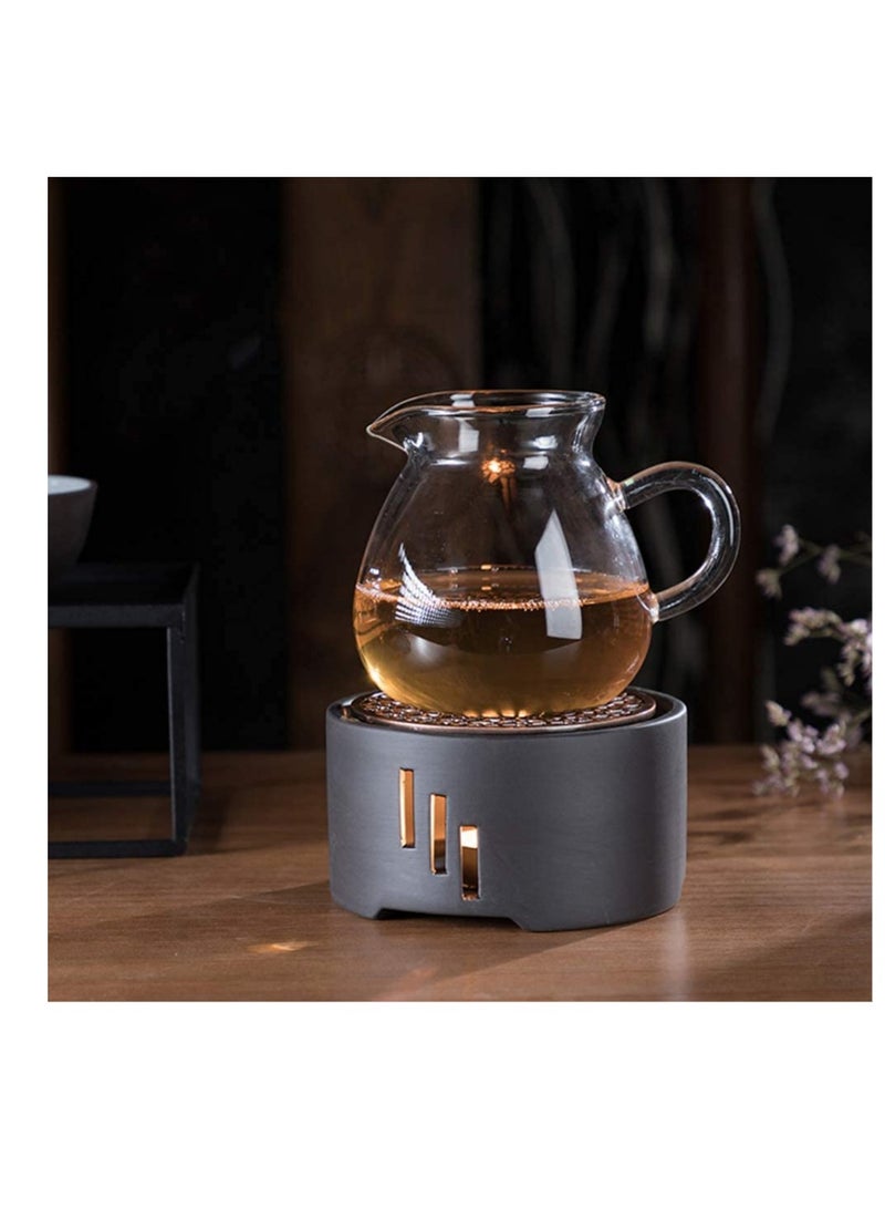 SYOSI Ceramic Teapot Warmer Tea Coffee Base for Borosilicate Glass Cast Iron Without Candle Heating Heatproof Dish Warming Tools Stainless Steel and Warm Tool - Image 5