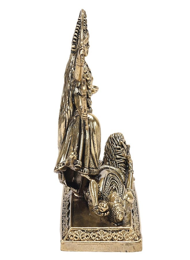 ARTVARKO Brass Kali MATA Murti Maha Kaali with Shiva Idol Adi Shakti Ma Mahakali Kalika Maa Statue 4 Inch - Image 4