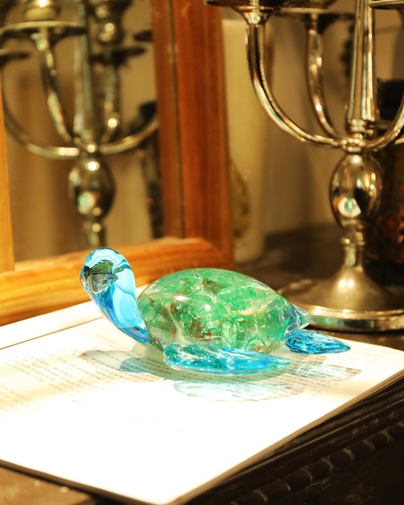 Bdor Hand Blown Glass Sea Turtle Figurine Paperweight, Sea Ornament, Art Collection, Glass Sculpture for Gift Home Decor Office Decor - Image 2