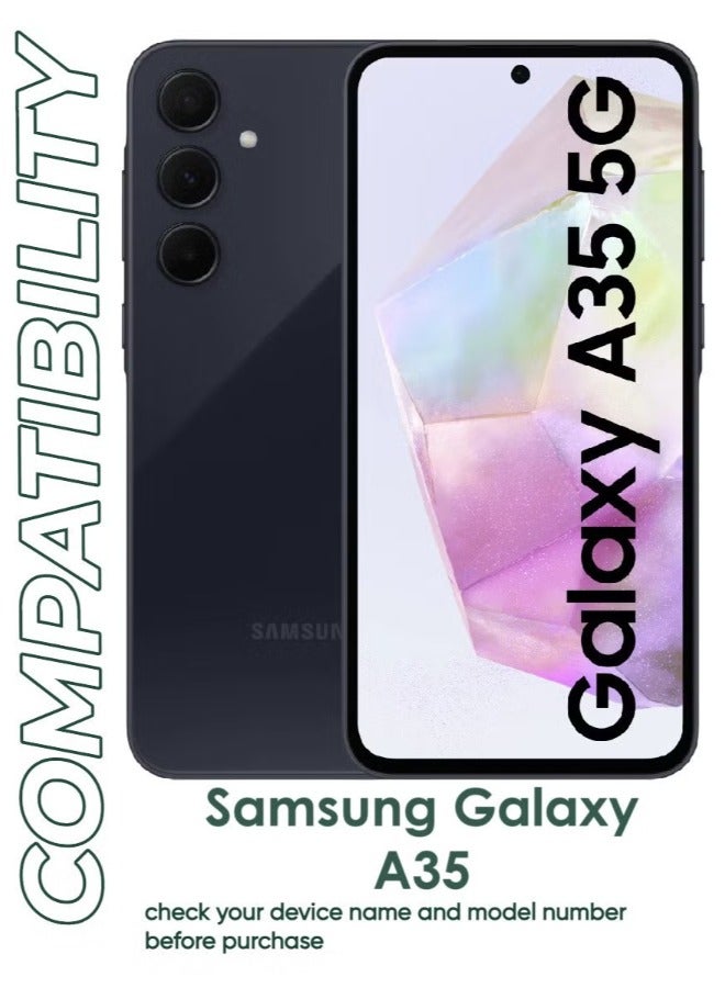 ACLIX 5 Pieces Anti static ESD Dustproof Premium Quality High Definition Tempered Glass Screen Protector Designed For Samsung Galaxy A35 - Image 4
