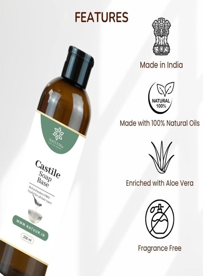 NATUUR Castile Soap Base 200ml | Plant-Based Natural Cleanser | Safe for Pets & Kids | Gentle & Effective | Ideal for DIY Cleaning, Skincare & Household Use | Non-Toxic | Eco-Friendly - Image 5