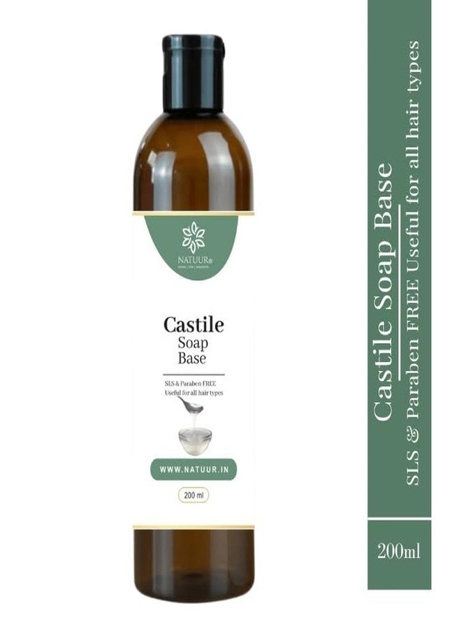 NATUUR Castile Soap Base 200ml | Plant-Based Natural Cleanser | Safe for Pets & Kids | Gentle & Effective | Ideal for DIY Cleaning, Skincare & Household Use | Non-Toxic | Eco-Friendly - Image 2