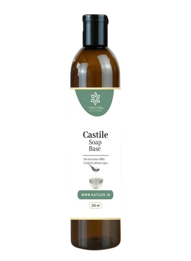 NATUUR Castile Soap Base 200ml | Plant-Based Natural Cleanser | Safe for Pets & Kids | Gentle & Effective | Ideal for DIY Cleaning, Skincare & Household Use | Non-Toxic | Eco-Friendly - Image 1