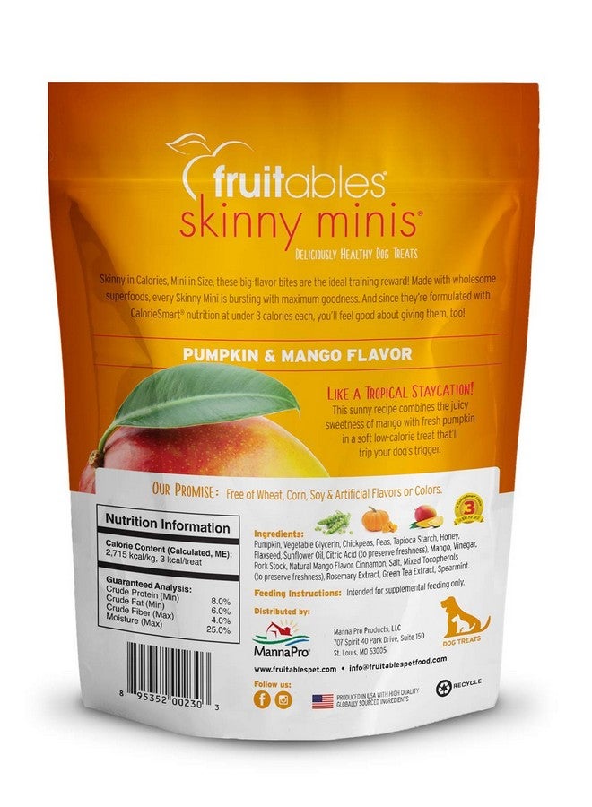 حلوى صغيرة للكلاب بنكهة اليقطين والمانجو من Fruitables، 5 أونصات - Image 2
