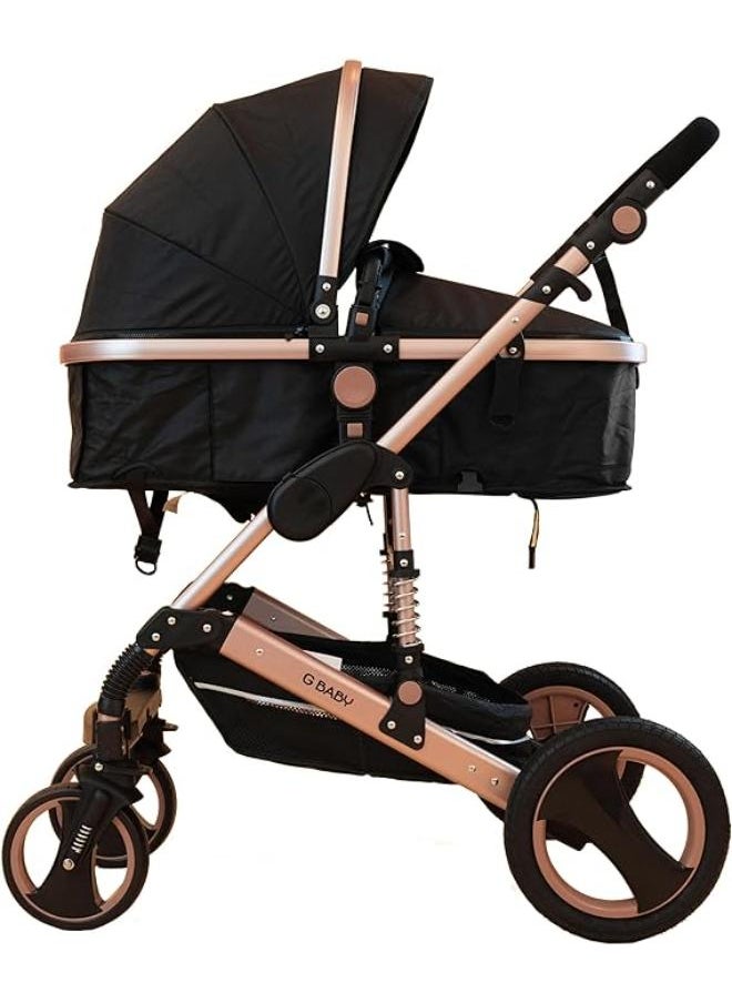 Generic G Baby travel Stroller with 5 Point Safety Harness, Adjustable Backrest, Canopy and Reversible Handle, Official Product  - Image 2