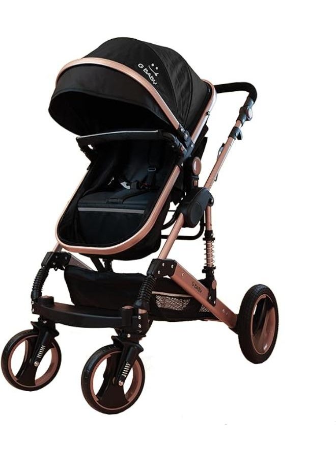 Generic G Baby travel Stroller with 5 Point Safety Harness, Adjustable Backrest, Canopy and Reversible Handle, Official Product  - Image 3