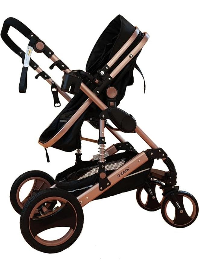 Generic G Baby travel Stroller with 5 Point Safety Harness, Adjustable Backrest, Canopy and Reversible Handle, Official Product  - Image 5