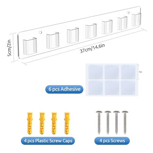 Meaocer Sunglasses Organizer 2 Pack, Wall Glasses Holder, Acrylic Sunglasses Display, Eyeglass Organizer for Multiple Glasses for Office & Home Decor, Unique Gifts for Husband, Women & Girls, Clear - Image 3