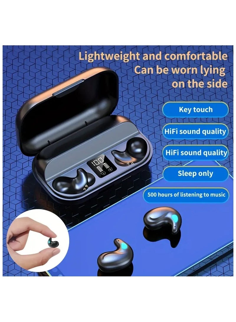 Invisible Earbuds Bluetooth Wireless Headphones with Charging Case Black Chipset - Image 5